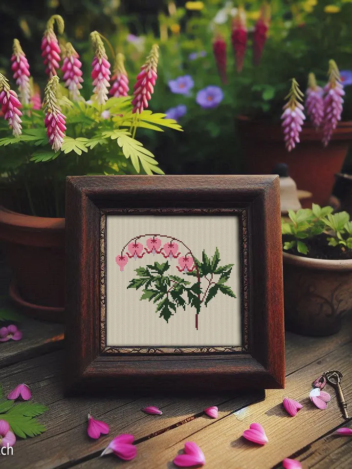 Dicentra Formosa cross stitch pattern
