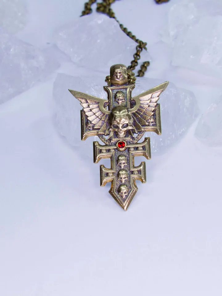 Brass Inquisitorial Rosette Ordo Malleus from Warhammer 40k world