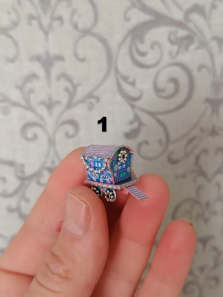 Gypsy wagon. Toy for a doll .1:12 scale.