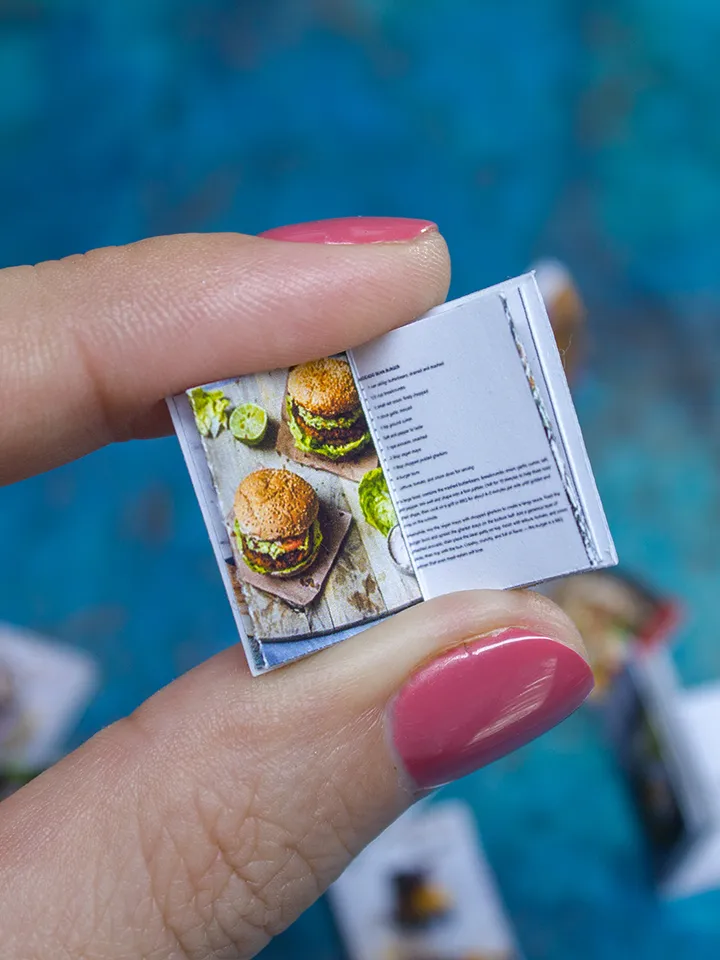 TEMPLATE 11pcs Miniature cooking booklets on A4 sheet