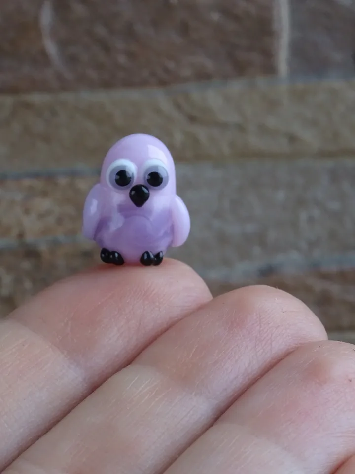 Glass figurines Miniature Owl figurine Tiny owl glass owl gifts graduation gifts Tiny glass animals terrarium figurines Animal figurines
