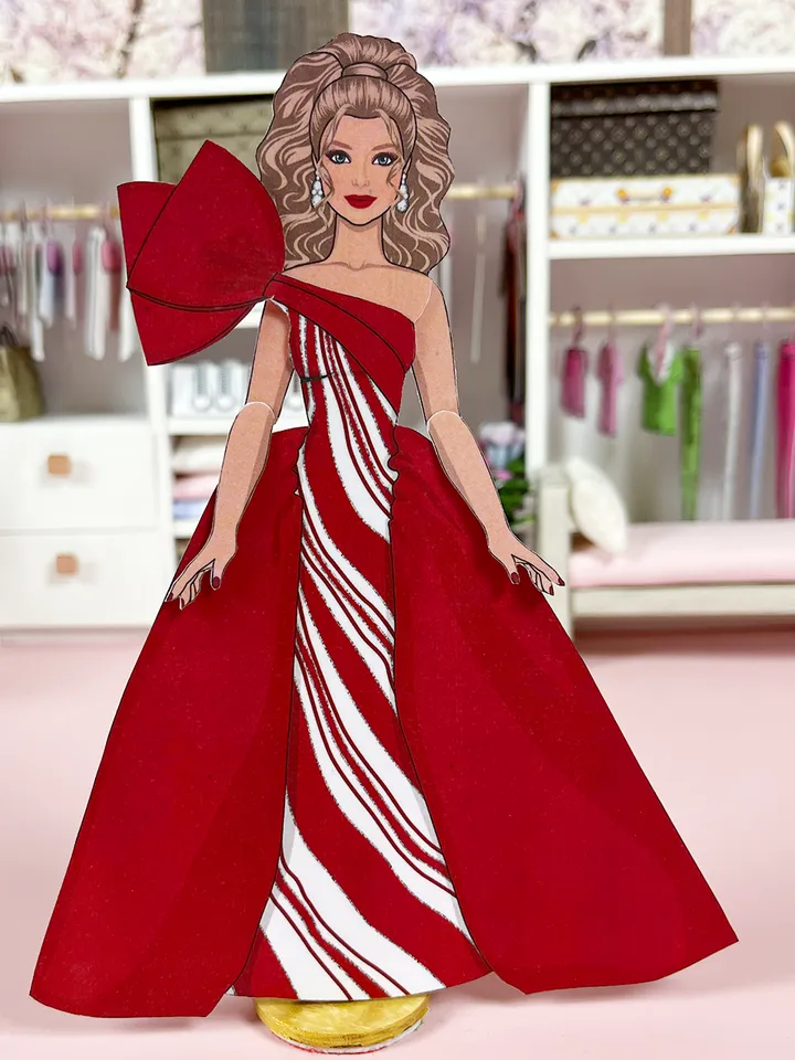 Holiday dresses for paper dolls