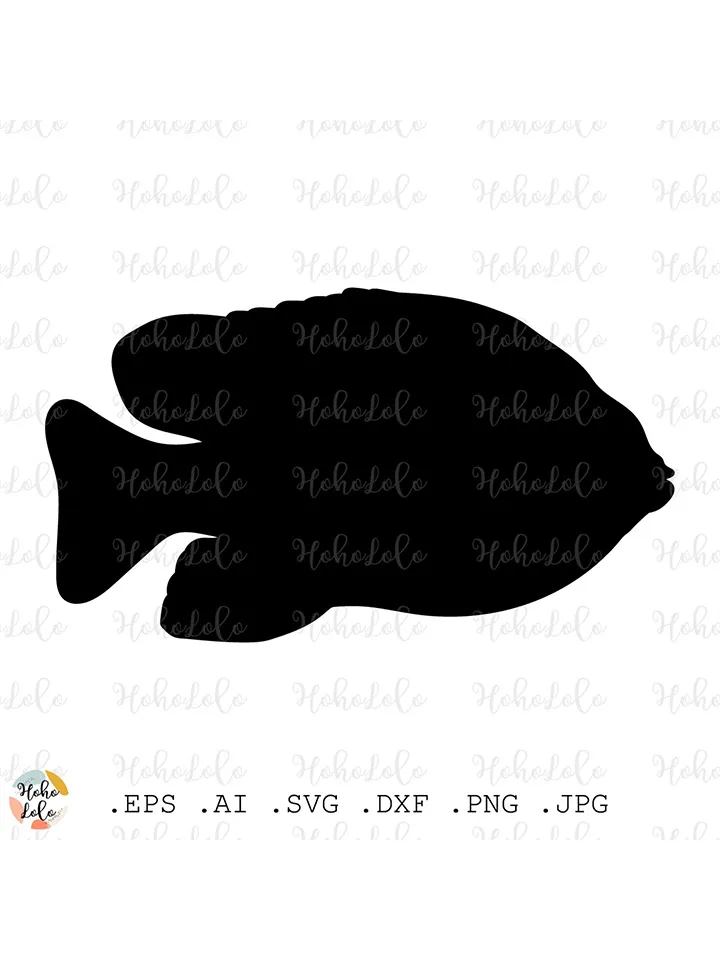 Fish Svg, Fish Silhouette, Fish Cricut, Fish Stencil, Fish Template Dxf, Fish Clipart Png