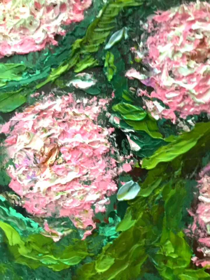 Chrysanthemums painting ,original oil painting on canvas ,pink chrysanthemums,abstract background, impressionistic chrysanthemums painting