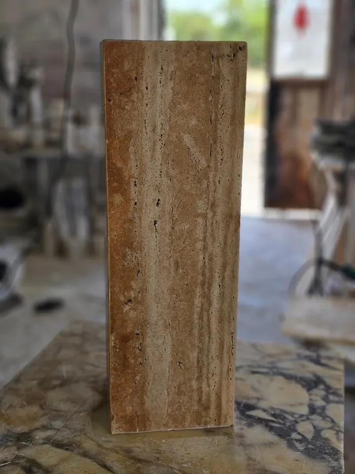Travertine cube table,nightstand side table end table real travertine handmade and free shipping