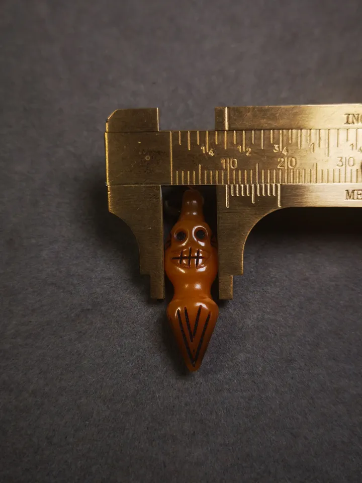 Gandhanra Tibetan Bone Carved Phurba Amulet, Ritual Implement Pendant