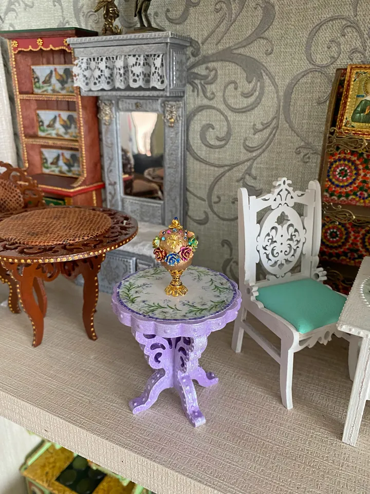 Faberge egg. Easter Egg. Miniature. 1:12.