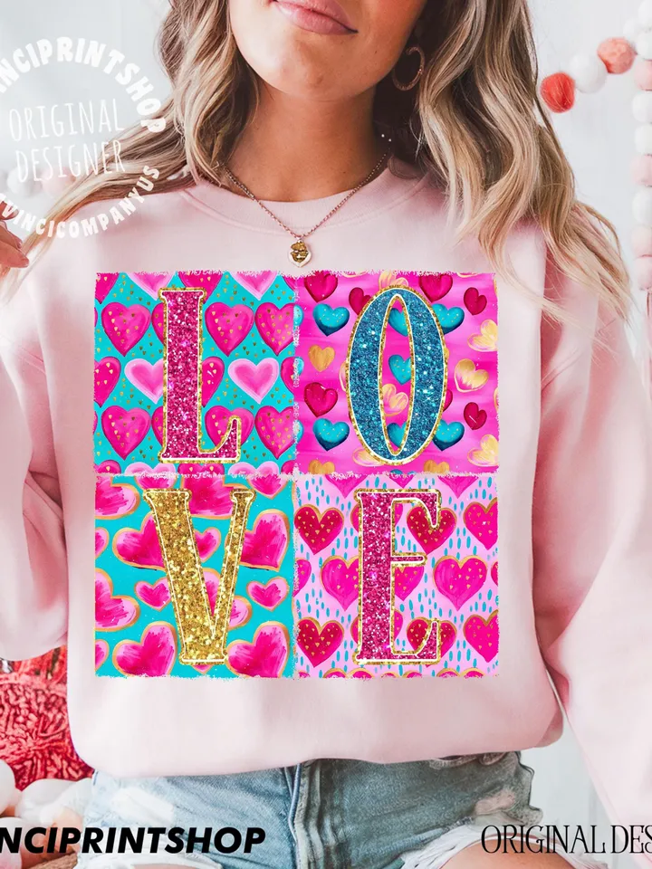 Love png, Valentine Shirt Sublimation, Glitter Valentines png, Retro Valentine png, Love Sublimation, Valentines png, Preppy, Cute, png file