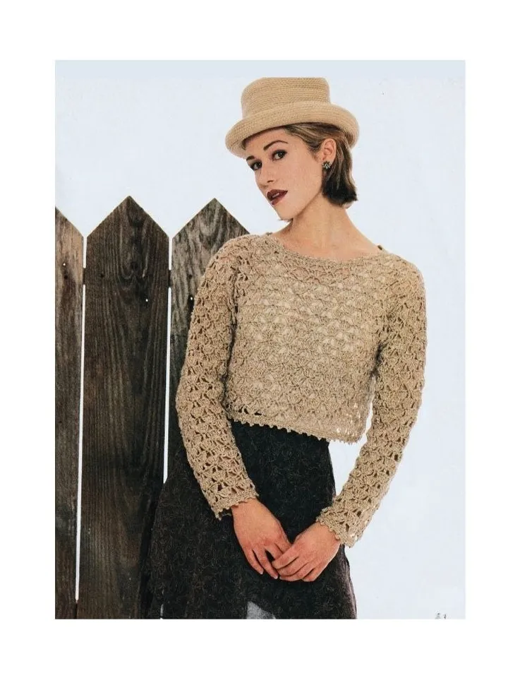 Crochet top shell , top crochet pattern pdf, lace top crochet pdf