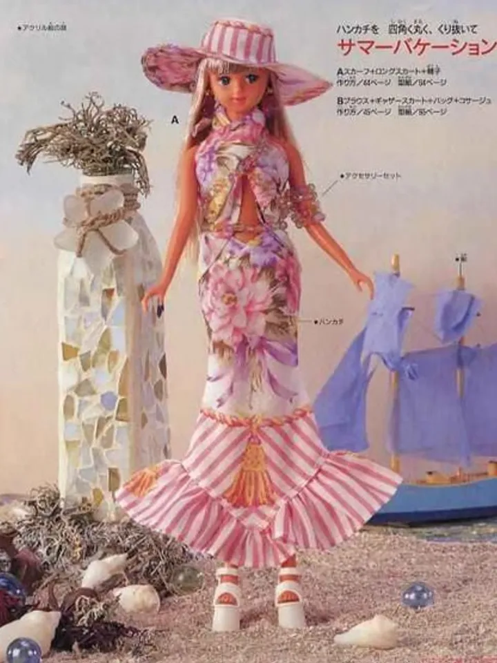 Clothes for Fashionable Dolls Japanese Magazine Sewing Pattern Wardrobe Clothes for Dolls Digital Download PDF