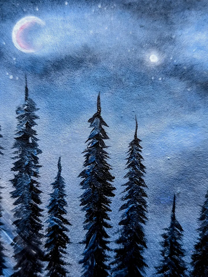 "Night Forest" 🌚miniature painting
11*13 cm