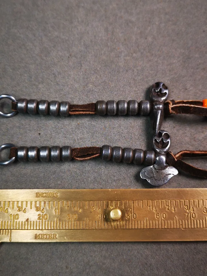 Gandhanra Handmade Tibetan Buddhist Mala Counters,Prayer Bead Counters,with Kartika and Kila Pendant,Made of Cold Iron