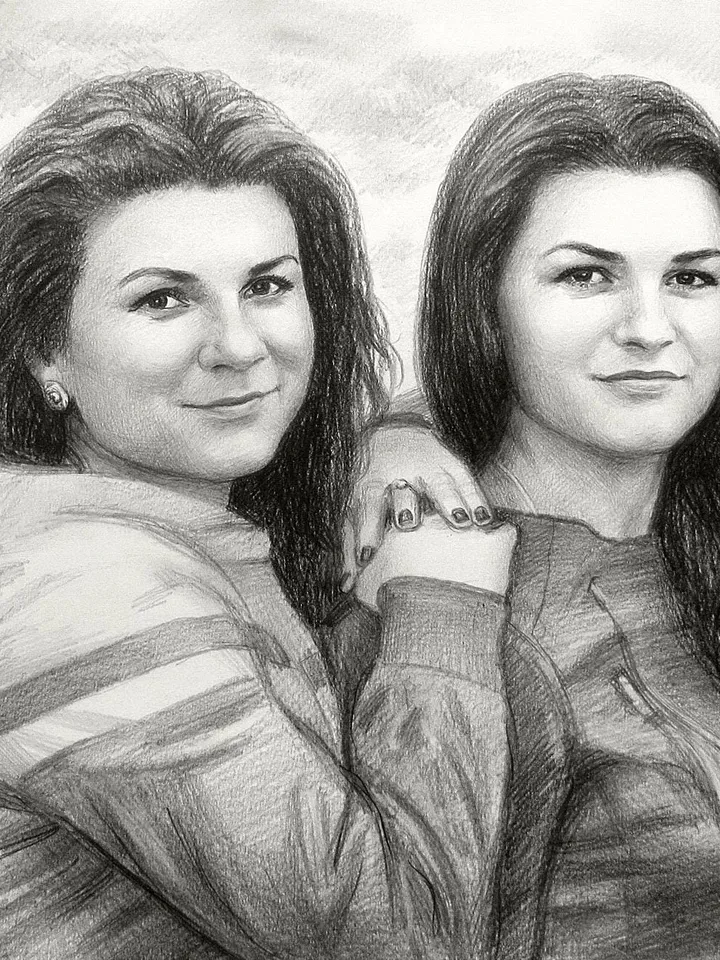 Custom pencil portrait | Hand drawn portraits from photos | Hand drawn pencil portrait