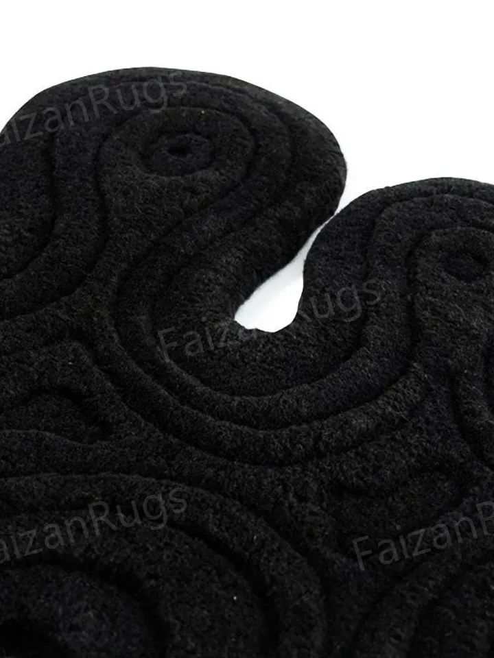 Black Dune | Handmade Wool Rug | Hand Tufted Rug 100% Wool For Living Room, Bed Room, Kids Room In Any Size 10x14,10x12,9x12,8x10,6x9,5x8,