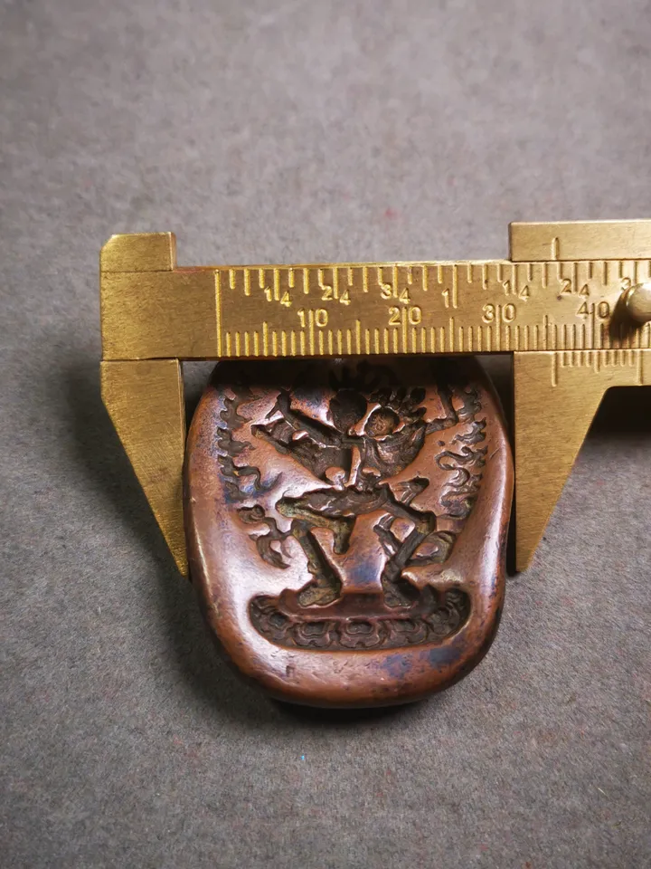 Gandhanra Old Tibetan Buddha Statue Tsa Tsa Mold, Citipati Amulet, Shmashana Adhipati Pendant,DIY Tsha Tsha Statue