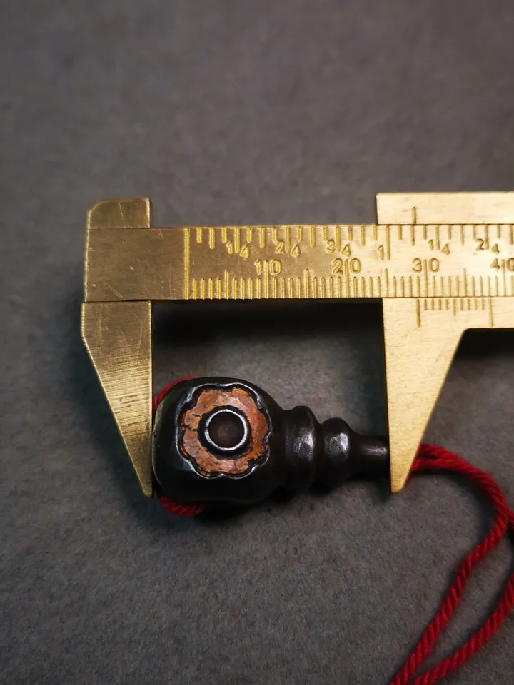 Gandhanra Tibetan Cold Iron Guru Bead,Big Size T-drilled 3-Hole Prayer Bead,Mala Bead,Connector Bead for Buddhist Bead Accessories