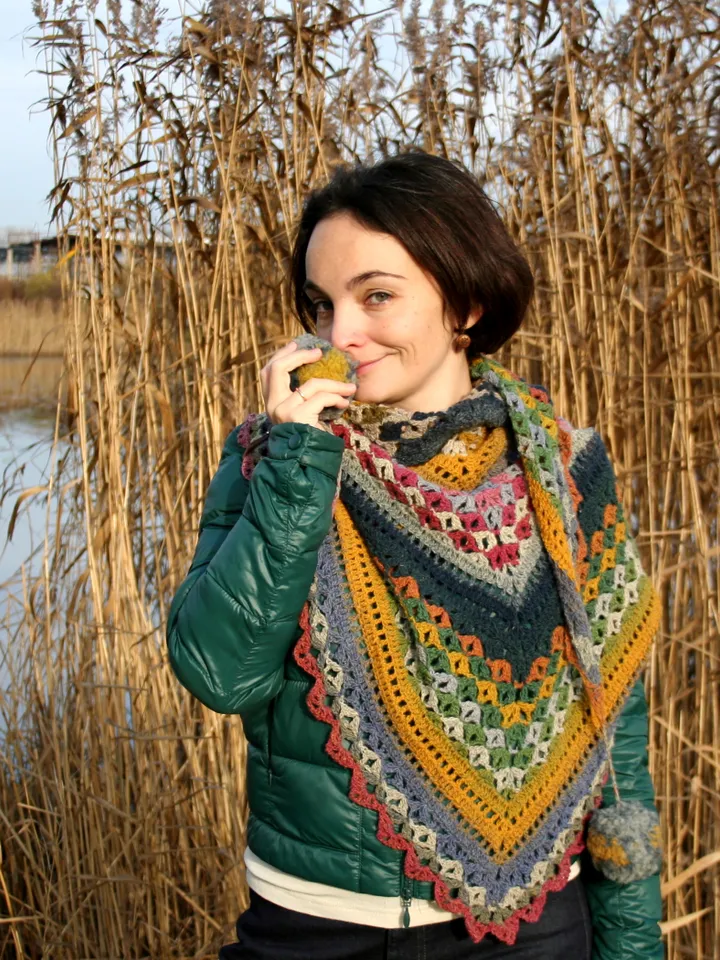 Crochet Pattern Shawl Village Fair PDF