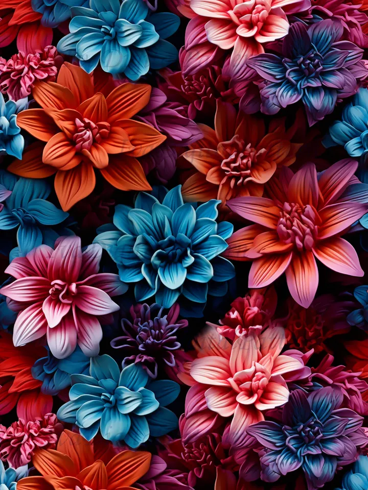 3d Seamless tropical flowers pattern, digital paper, floral pattern, mosaic pattern, commercial use
abstract floral seamless pattern - repeating pattern