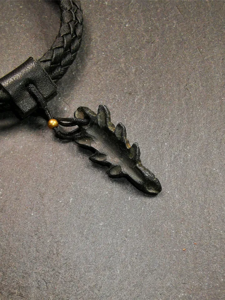 Gandhanra Handmade Tibetan Amulet,Obsidian Carved Scorpion Guru of Padmasambhava Pendant,1.3"