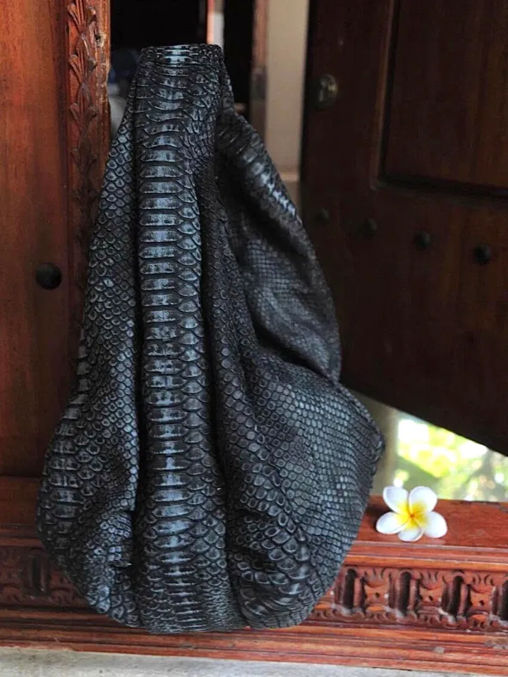 Big Soft Hobo Classy Sport Woman Bag | Purse Genuine Python Skin | Python Skin Products | Gray Big Elegant Leather Designer Soft Bag Snake