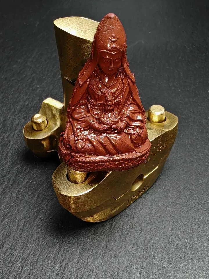 Guru Dewa Chenpo Tsa Tsa Mold,Old Version Mahasukha,4cm Height,Gandhanra Unique Tibetan Buddha Tsha Tsha Mould