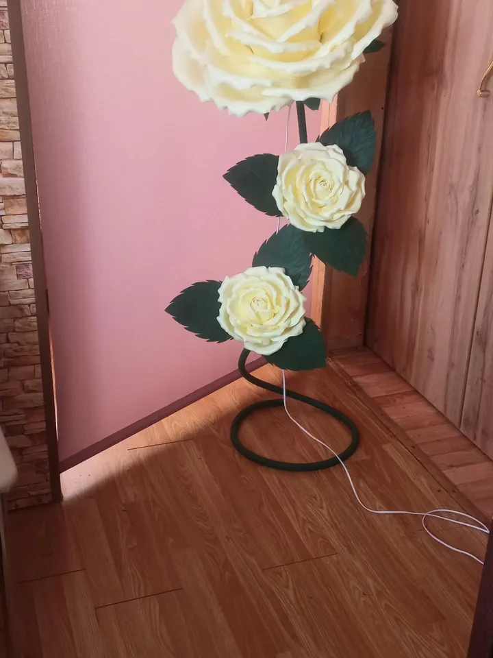 lamp, floor lamp for living room, glowing flower, flower lamp, led lamp, floor lamp, rose floor lamp, rose lamp