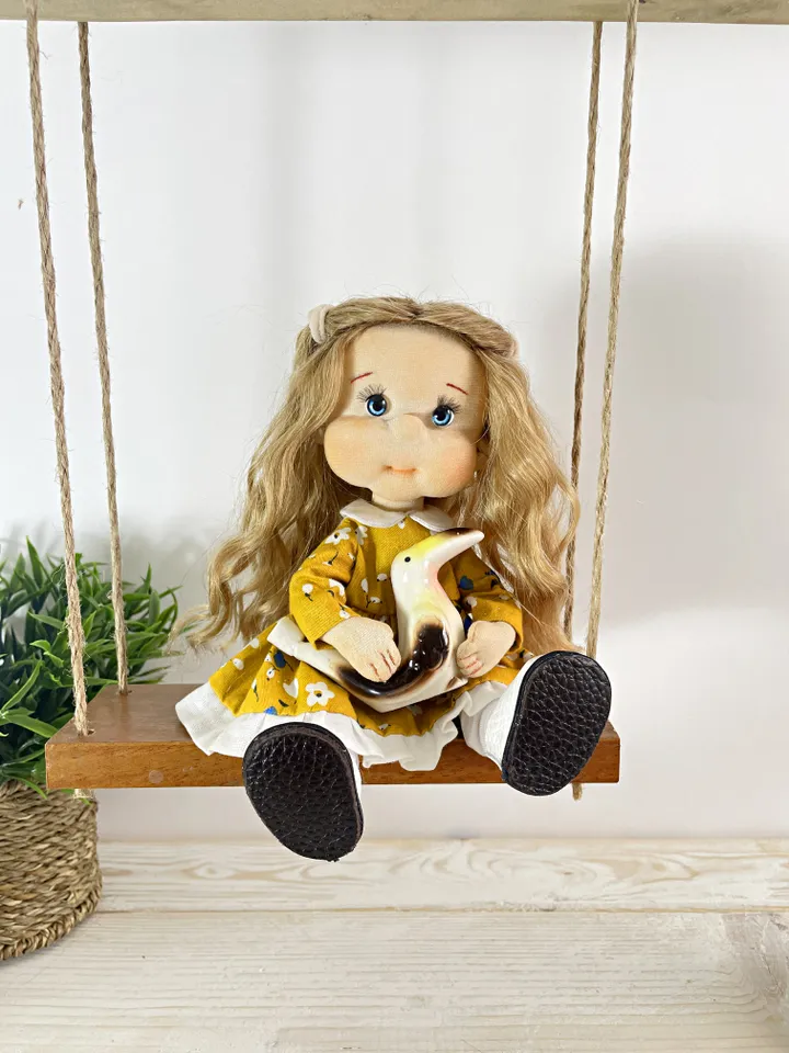 Art Doll Waldorf Doll Inspiration Handmade Textile Doll Birthday Gift for Girl