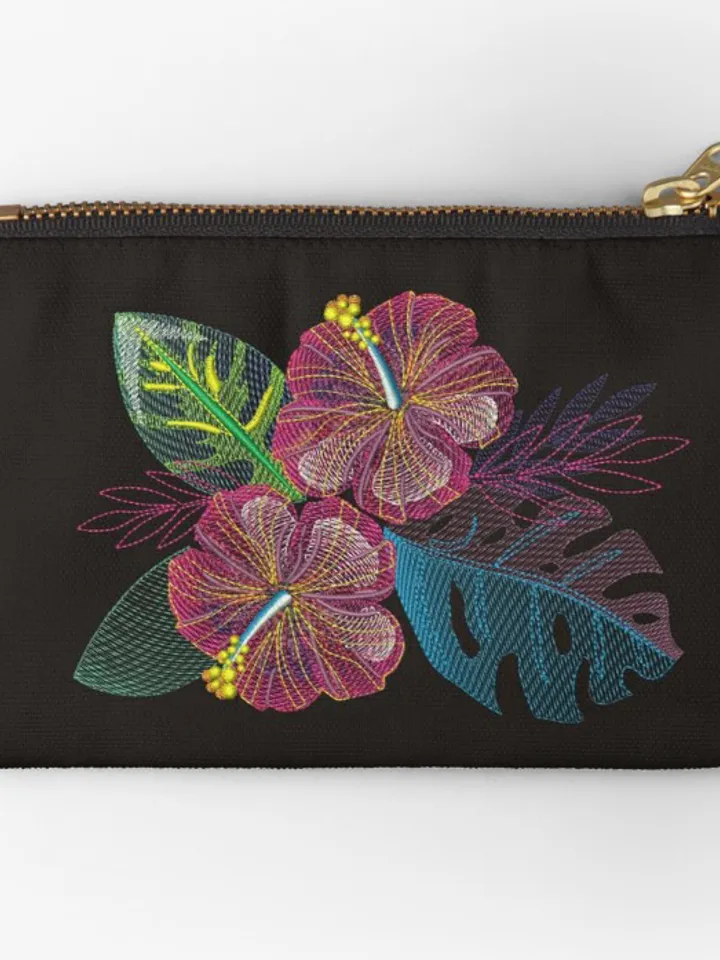 Machine embroidery design Hibiskus Flover