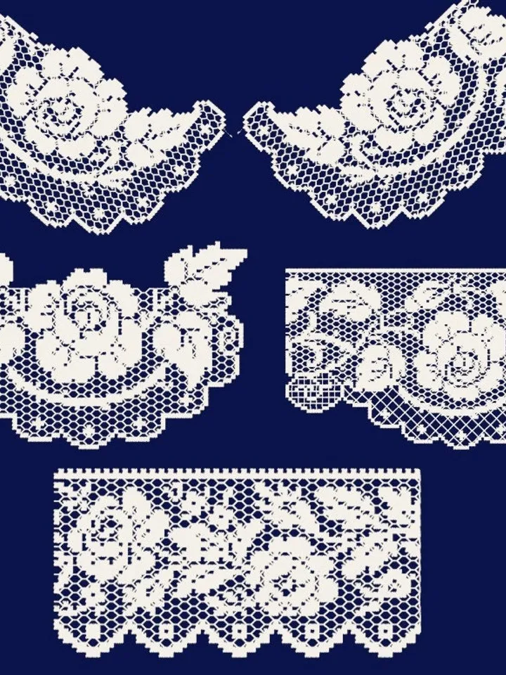 Cross-stitch imitation of lace machine embroidery designs digital embroidery pattern cross stitch Machine embroidery motif lace embroidery