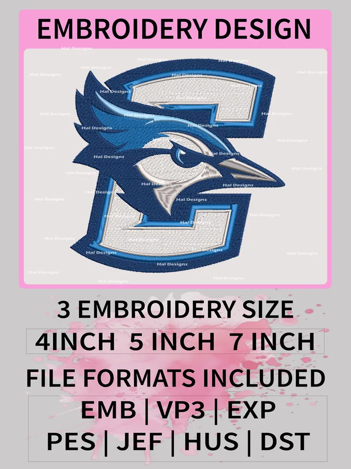 NCAA Creighton Bluejays Embroidery File, 3 Sizes, 6 Formats, NCAA Machine Embroidery Design, NCAA Logo, NCAA Teams