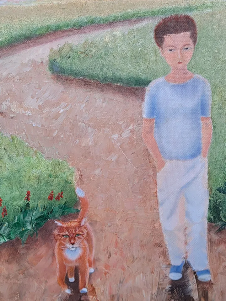 OIL PAINTING ON CANVAS 20x16 inch. "MY FRIEND".