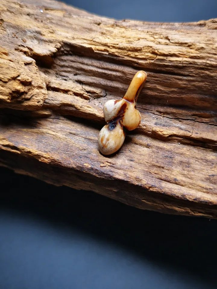Gandhanra Tibetan Bone Carved Nubro Amulet,Mani Jewel/Wish-Fulfilling Cintamani, Pendant for Mala,Prayer Beads Accessories