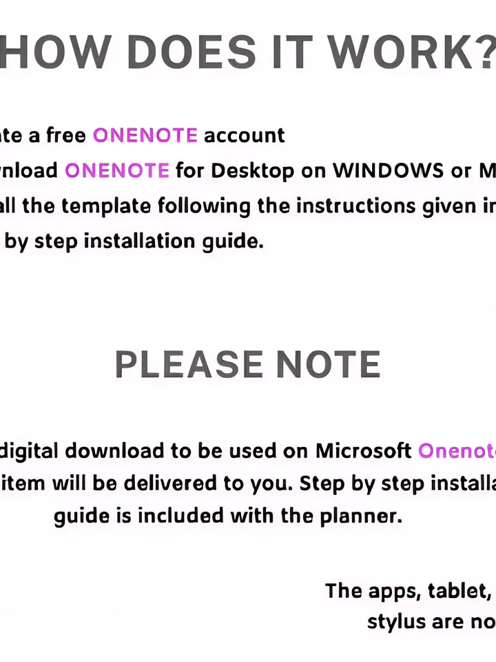 Onenote Business Planner,Digital Planner