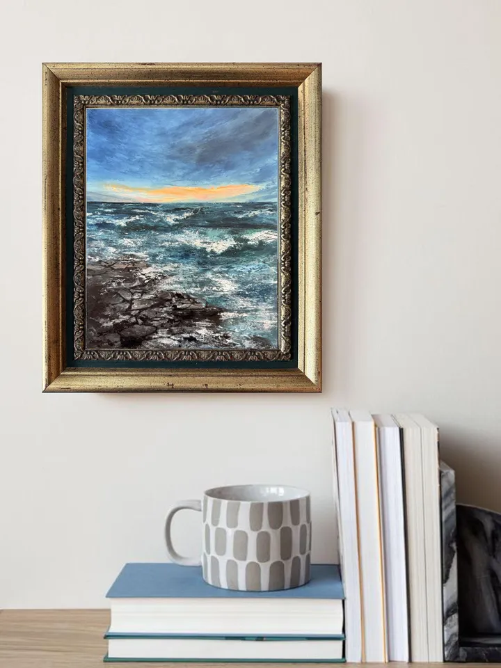 Seascape Original Painting Coastal Oil Painting Sea Painting