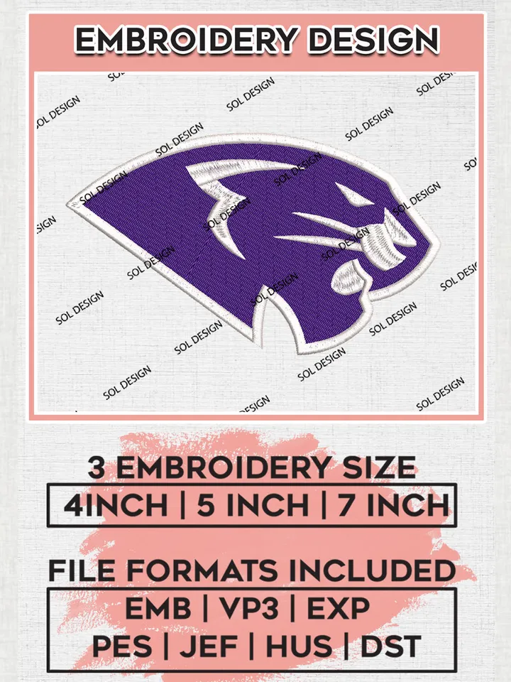 High Point Panthers Embroidery Designs, NCAA Logo Machine Embroidery Files, NCAA High Point Panthers Logo, NCAA Embroidery Designs, Machine Embroidery Designs, Digital Download