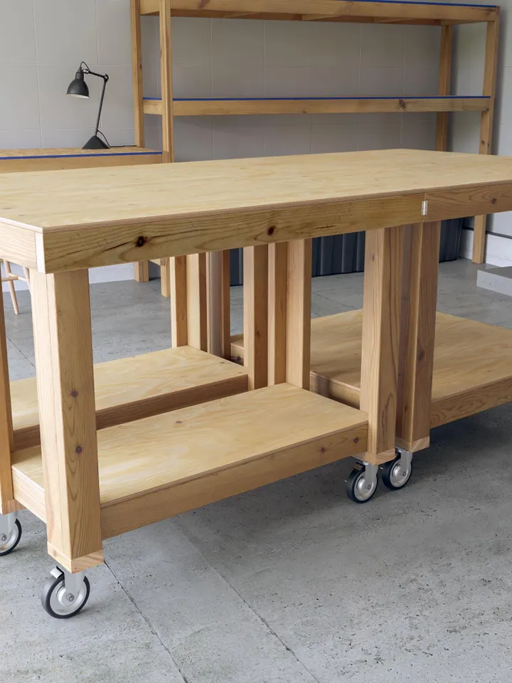 DIY Sectional Mobile Workbench Plans, PDF