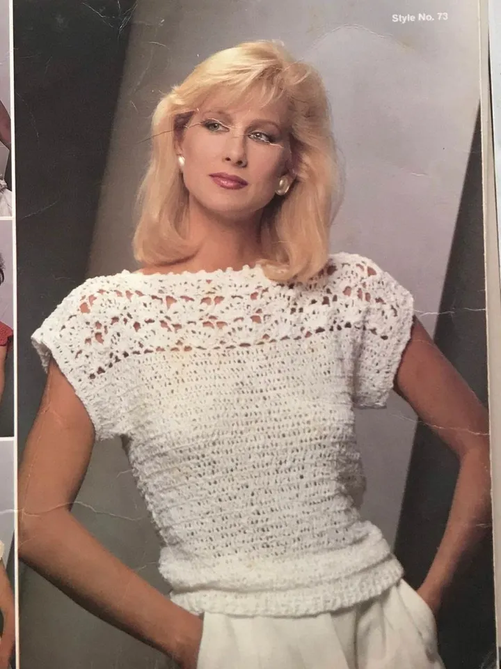 Top pattern, crochet top pattern size S, M, L, XL easy crochet top pattern women top crochet