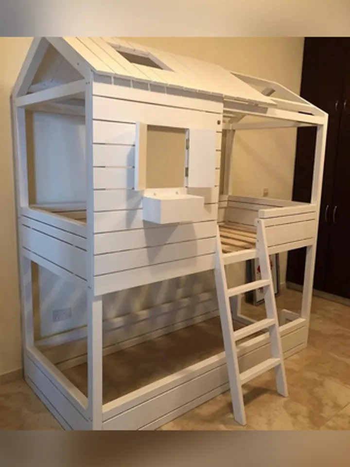 House Bunk Kid Bed Toddler Furniture & Children's modern Bed Playhouse