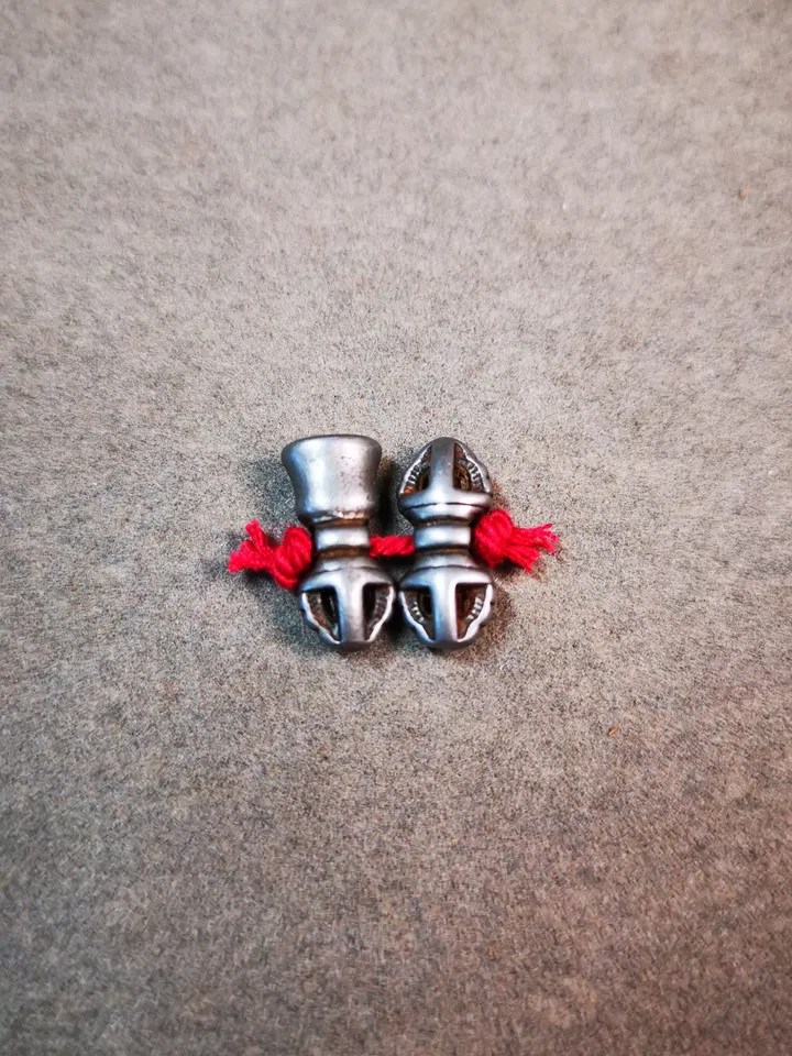 Gandhanra Handmade Tibetan Amulet Pendant,Mini Vajra and Dorje Bell, Mala Marker Bead Accessories, Made of Cold Iron