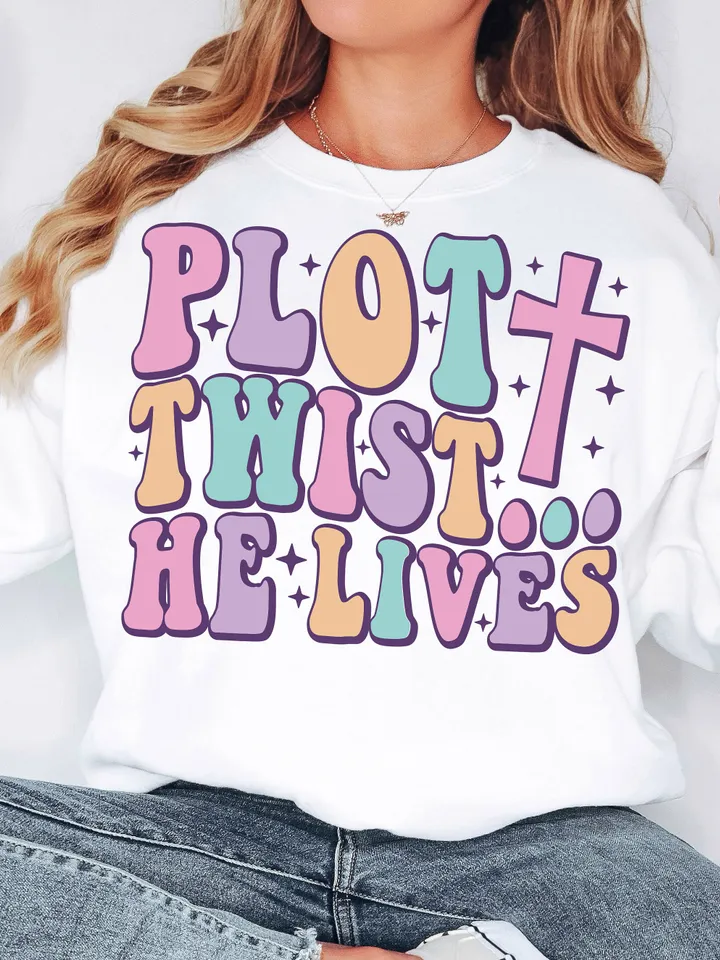 Plot Twist He Lives SVG | Plot Twist He Lives PNG | He is Risen Svg | He is Risen Png | Retro Easter Svg | Retro Easter Png | Cute Easter