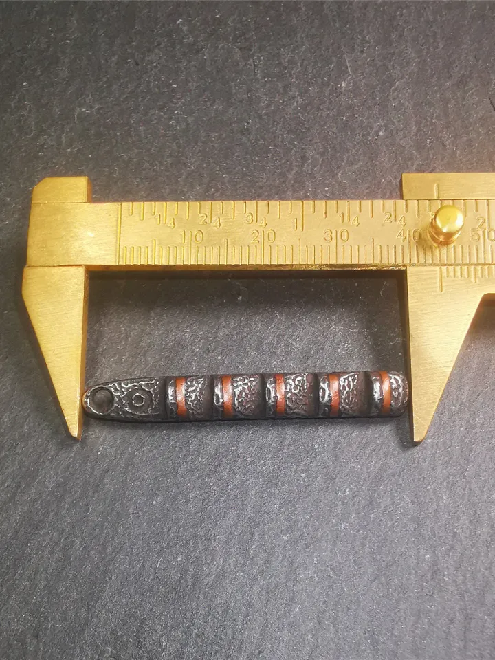 Gandhanra Handmade Tibetan Amulet Pendant,Tibetan Ladder of Heaven, Made of Cold Iron,1.77"