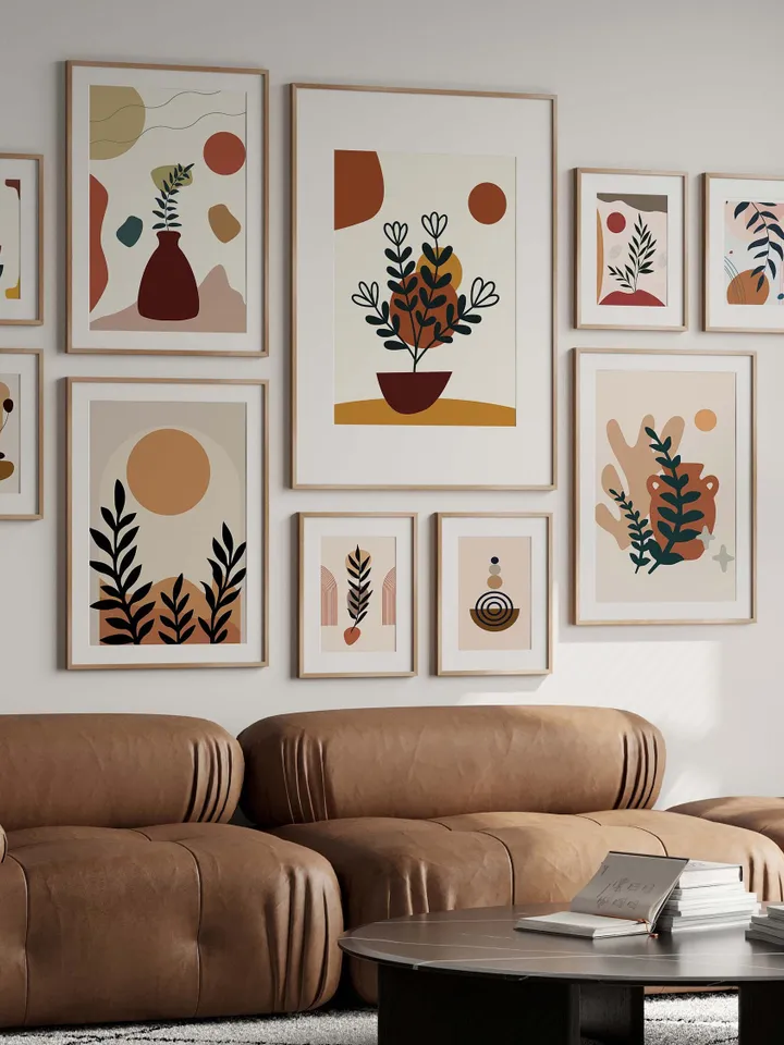 Boho Wall Collage Mega Bundle, Set of 500+ Prints, Mid Century Art Prints, Abstract Poster Set, Printable Home Decor, Digital Download