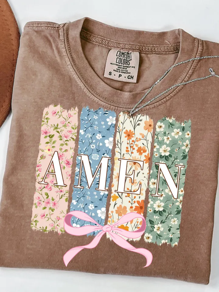 Amen Coquette Bow PNG, Christian Easter PNG, Amen Varsity Png, Floral Spring Png, Jesus Easter Png, Bible Verse Png, Happy Easter Png