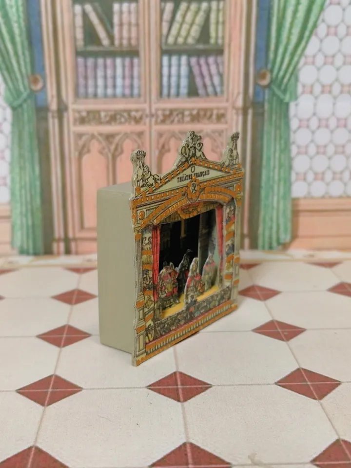 Miniature puppet theater for doll houses.1:12 scale.