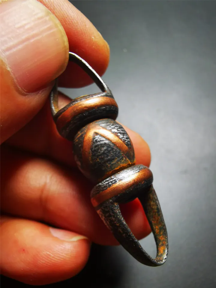 Gandhanra Handmade Mala Hanging Ring,Keychain Ring,Prayer Beads Accessories,Made of Cold Iron and Brass