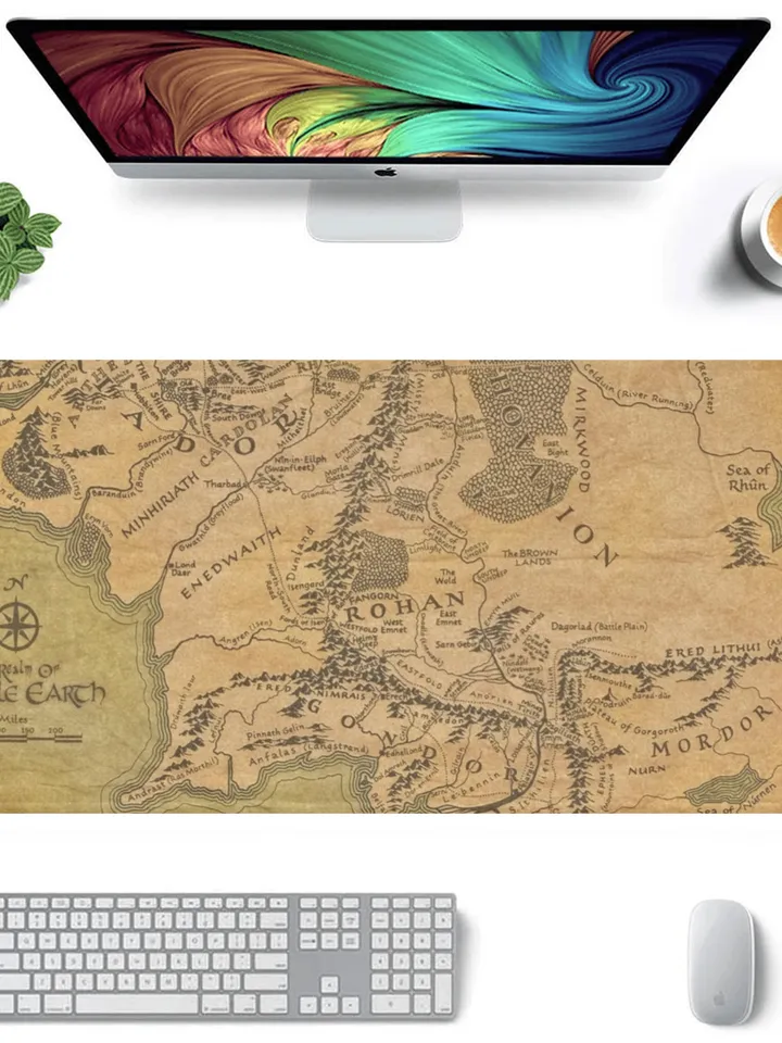 Middle Earth Map Gaming Mousepad