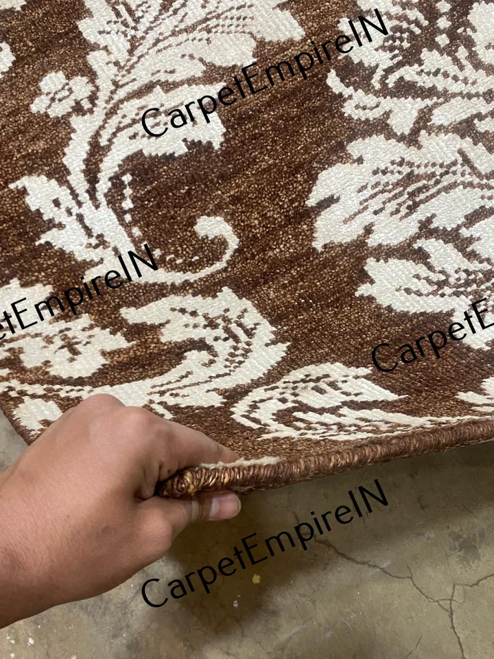 Exquisite Brown Modern Oushak Hand Knotted Rug 4x6, 5x8, 6x9, 8x10, 9x12, 10x14 ft Handmade Rugs for Living Room - Antique Contemporary rug
