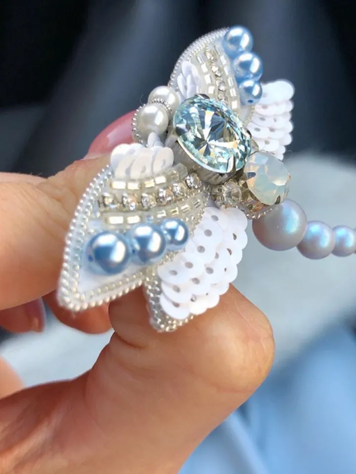 Dragonfly brooch/handmade brooch/handmade jewelry/blue dragonfly/gift for her