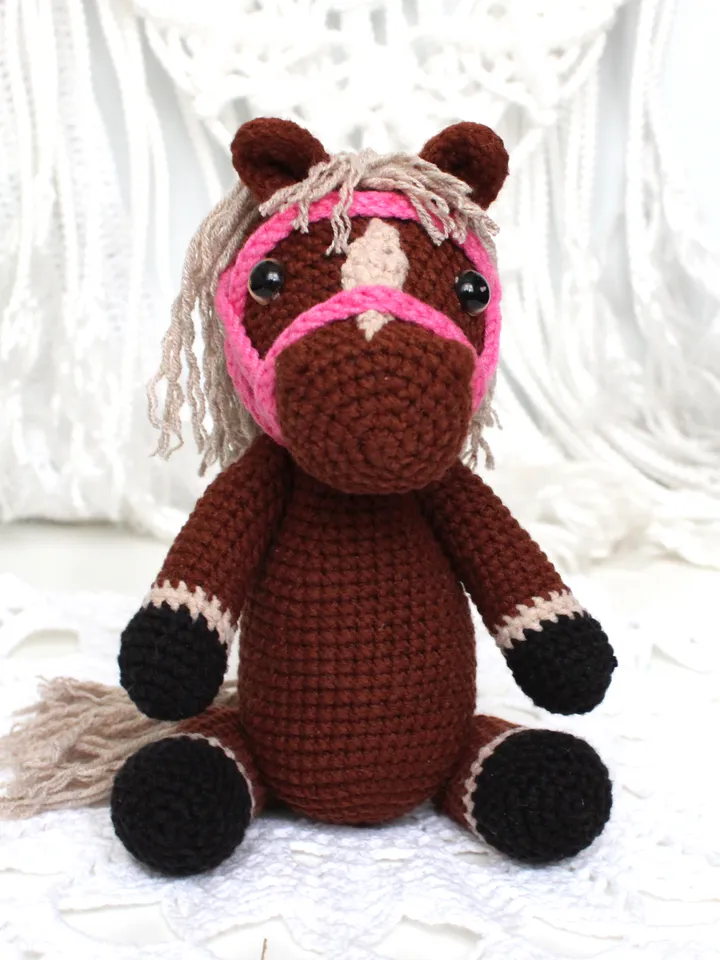 Horse crochet pattern pdf Amigurumi toy horse Farm Animal toy