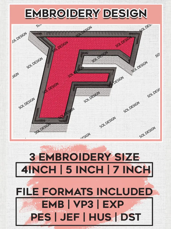 Fairfield Stags Logo Machine Embroidery Design, NCAA Fairfield Stags Embroidery Design Design files, NCAA Team Embroidery Designs, NCAA Machine Embroidery Designs, Digital Download